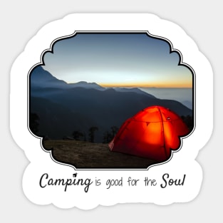 Camping is Good for the Soul Sticker